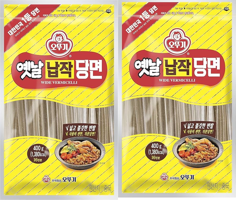 Amazon.co.jp: オットギ 太い（平麺）春雨 400g×2袋セット